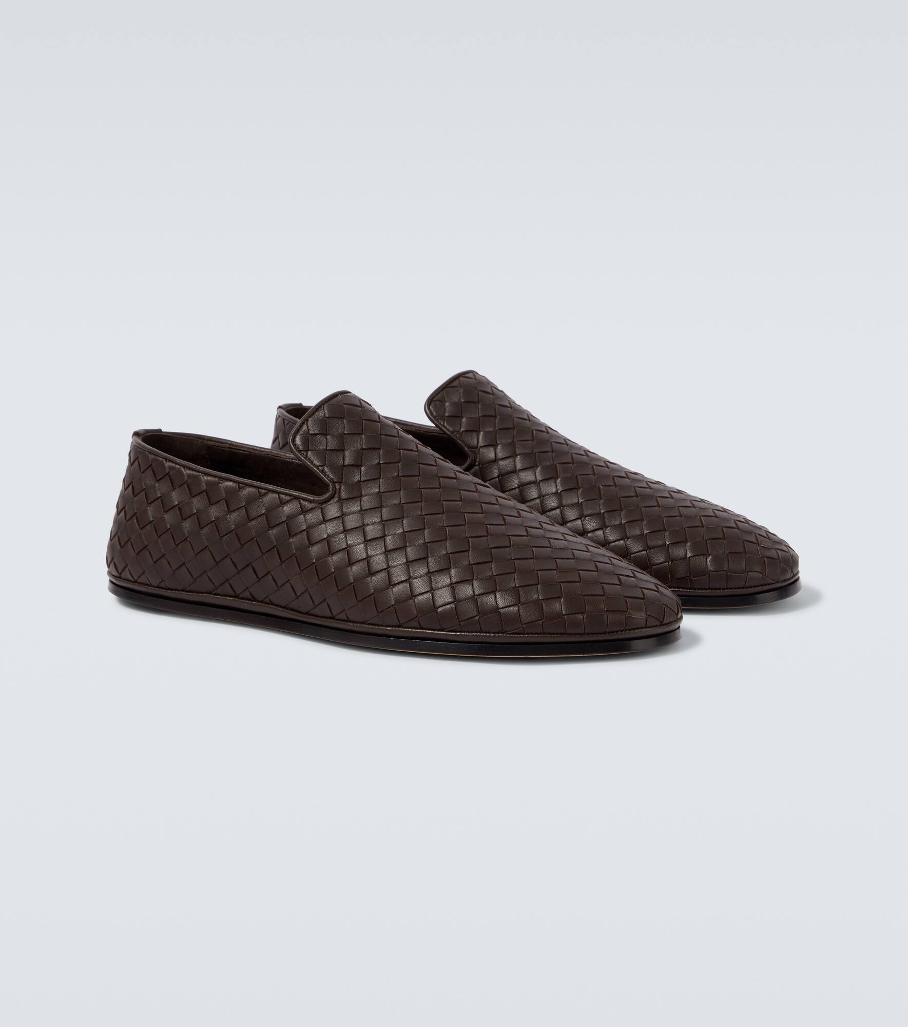 Sunday Intrecciato leather slip-on shoes - 5