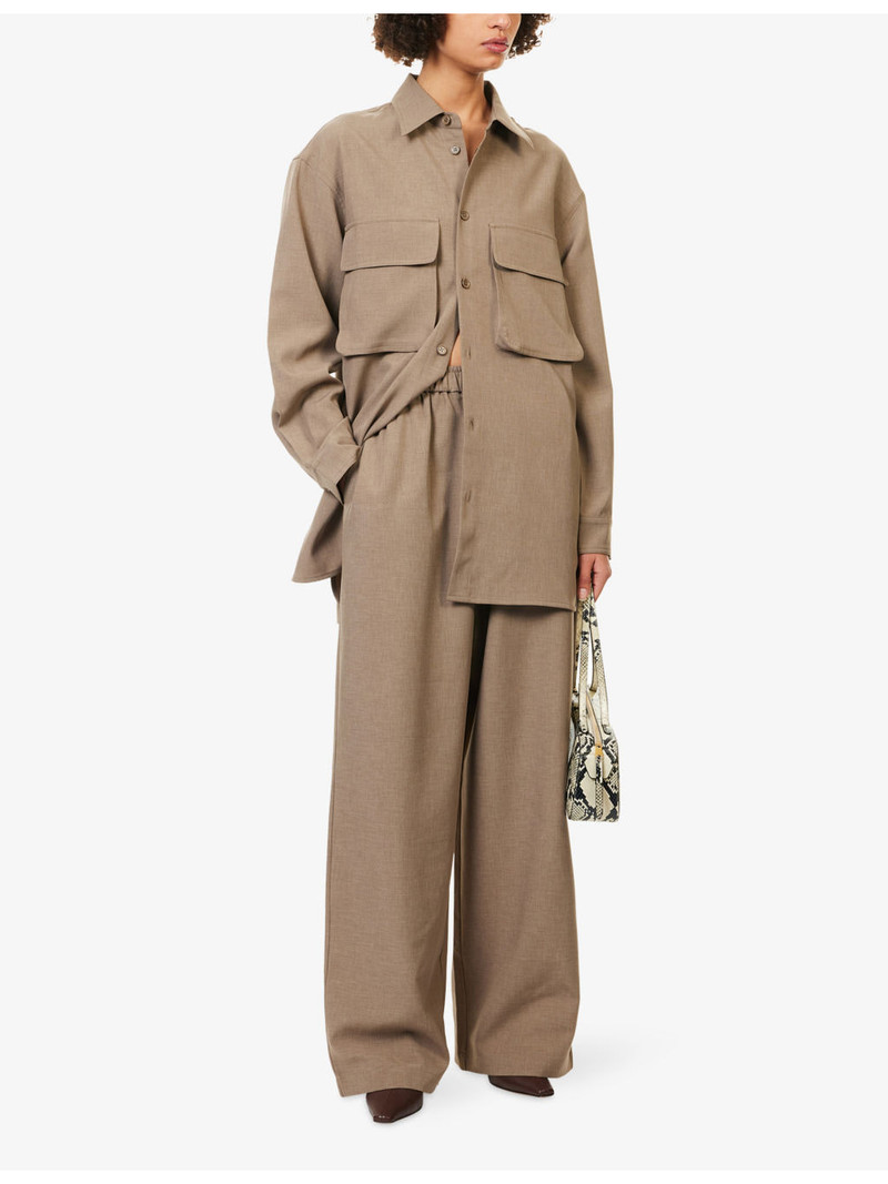 The Frankie Shop Baxter Wide-Leg Woven Trousers outlook