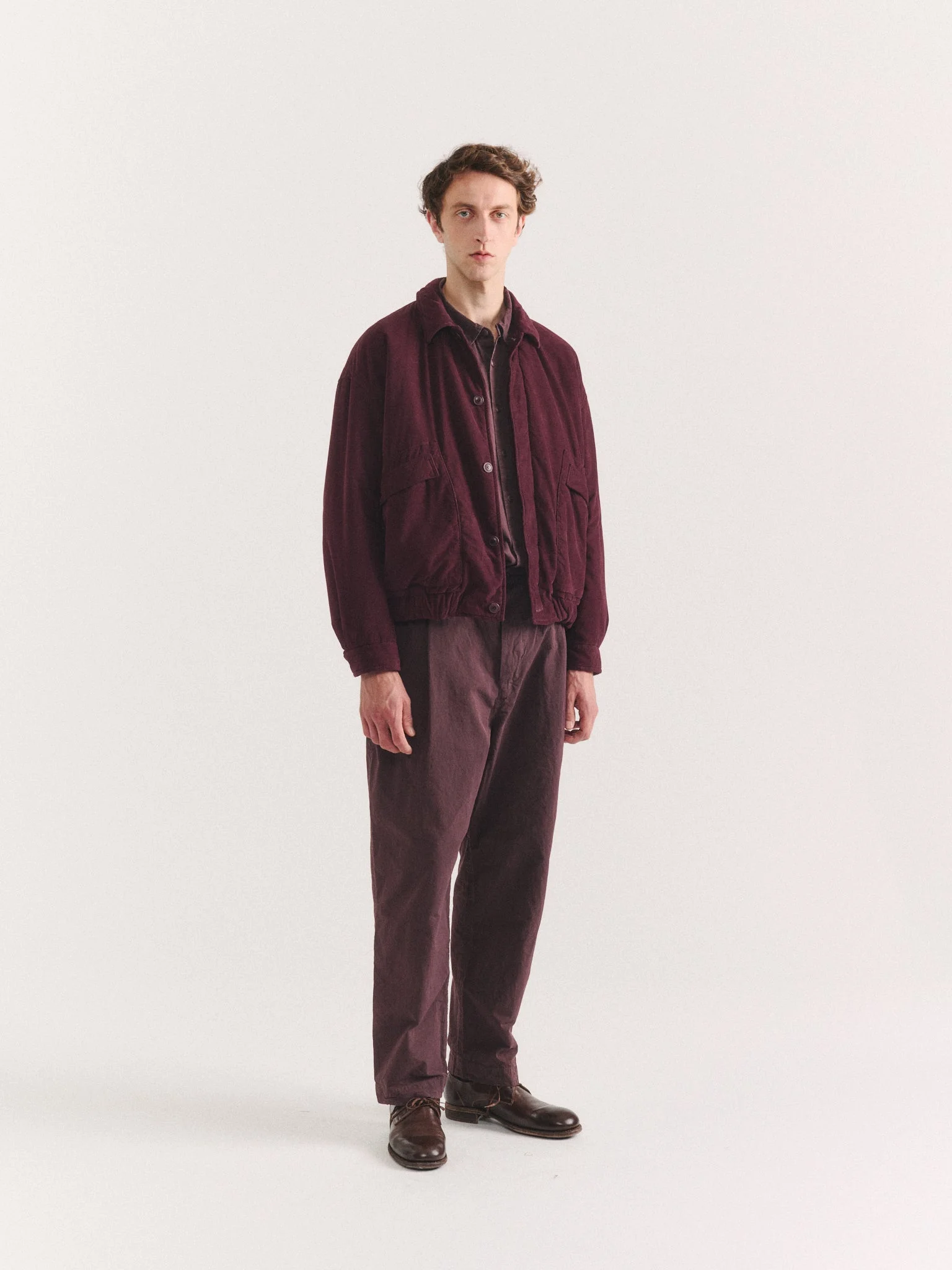 AUBER BLOUSON - PIN CORD - BURGUNDY - 1