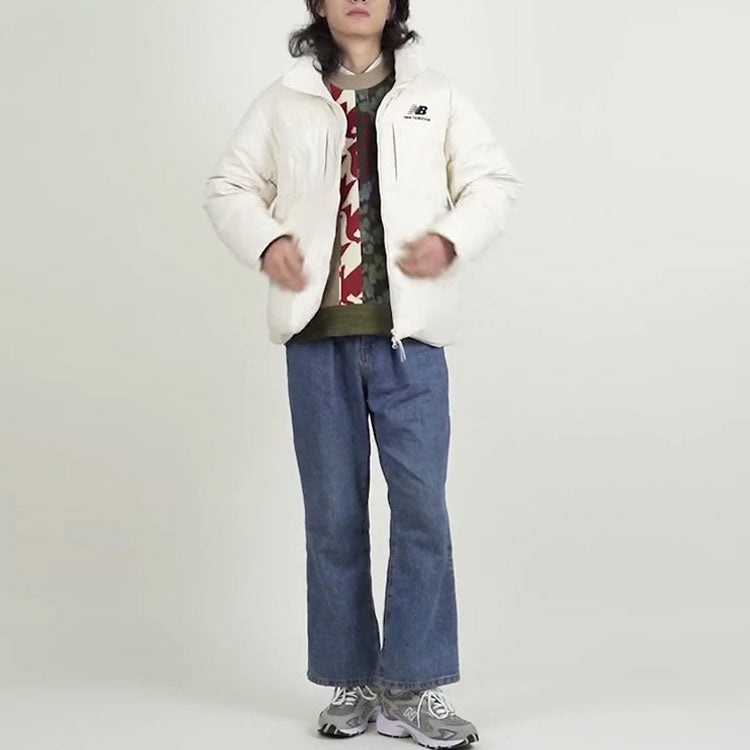 New Balance Short Down Jacket 'White' 5PB43053-CRE - 3