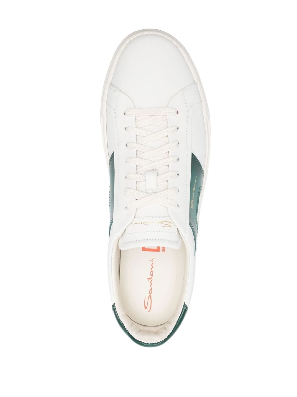 logo-detail low-top leather sneakers - 4