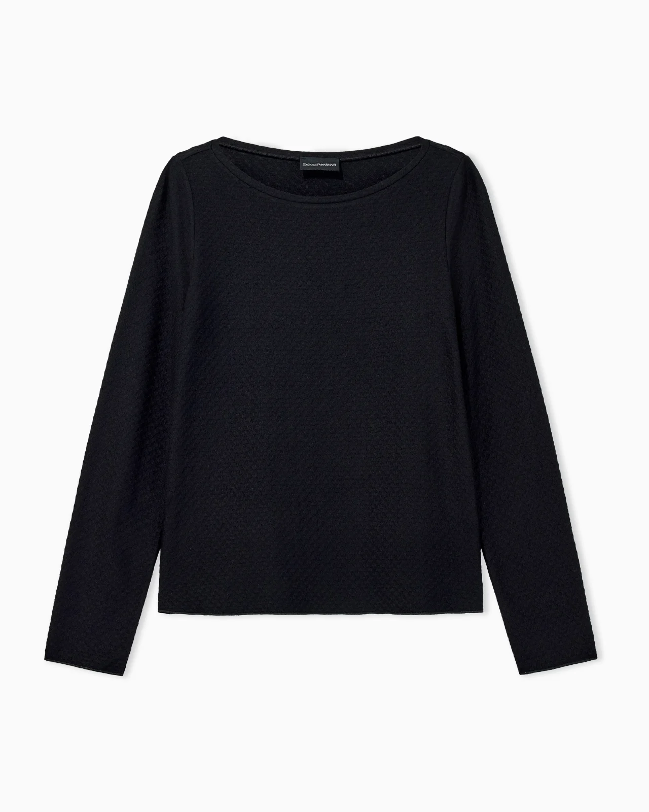LONG-SLEEVED JERSEY JUMPER WITH A JACQUARD RELIEF PATTERN - 1