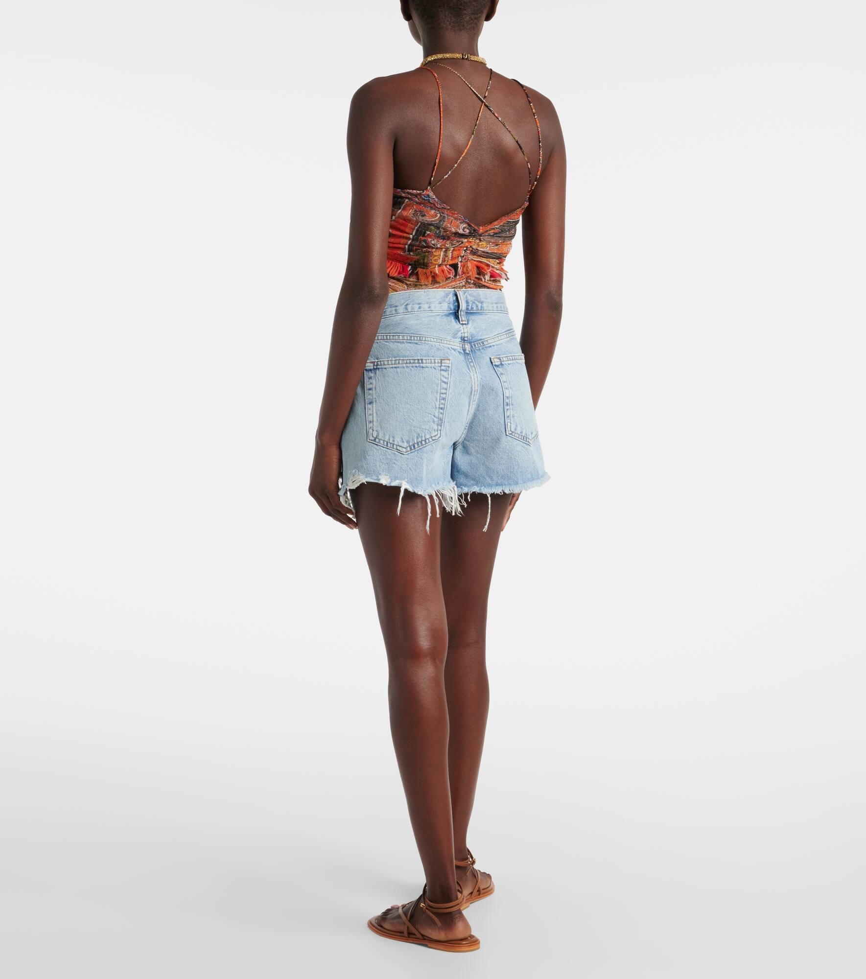 The Hang mid-rise denim shorts - 3