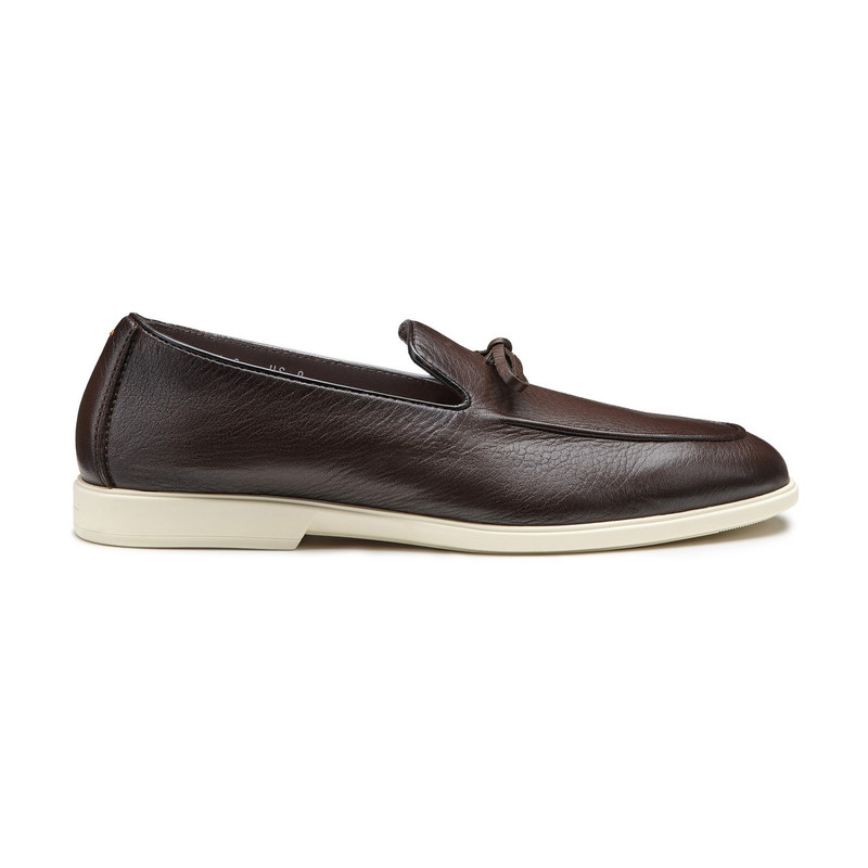 Men's dark brown leather loafer 1