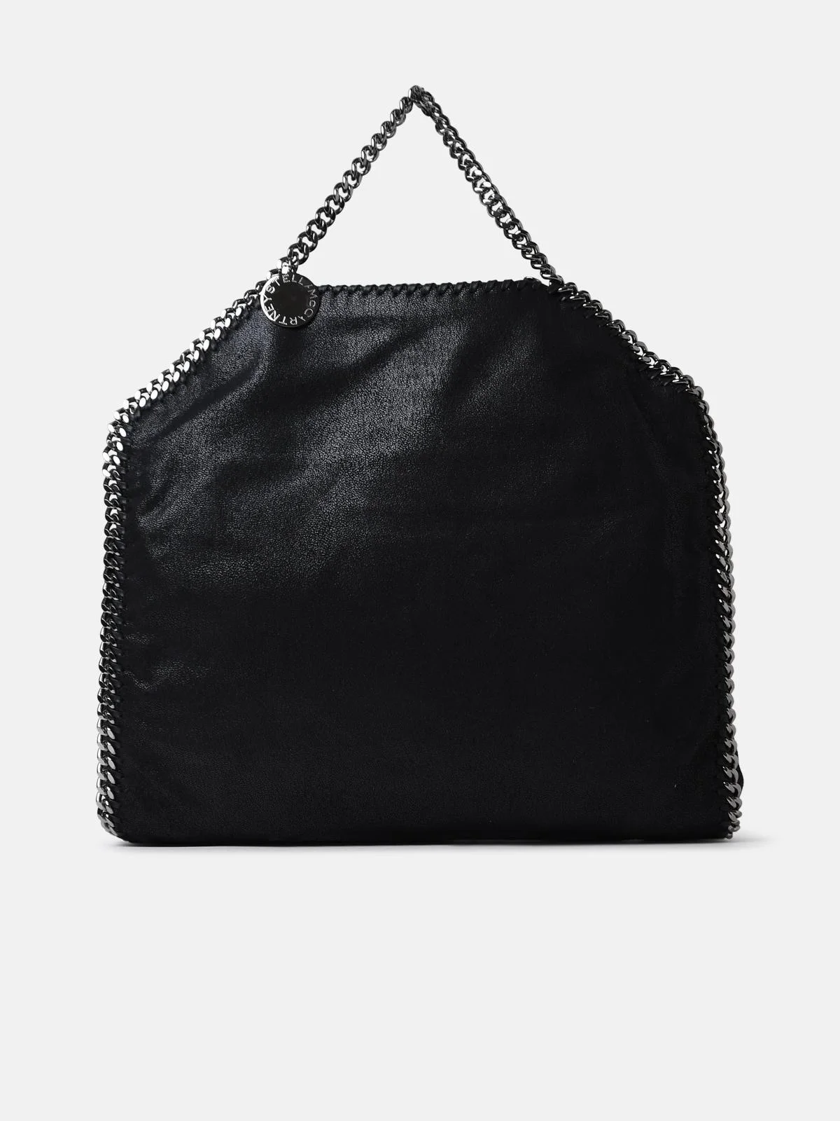BLACK POLYESTER FALABELLA 3 CHAIN HANDBAG - 1