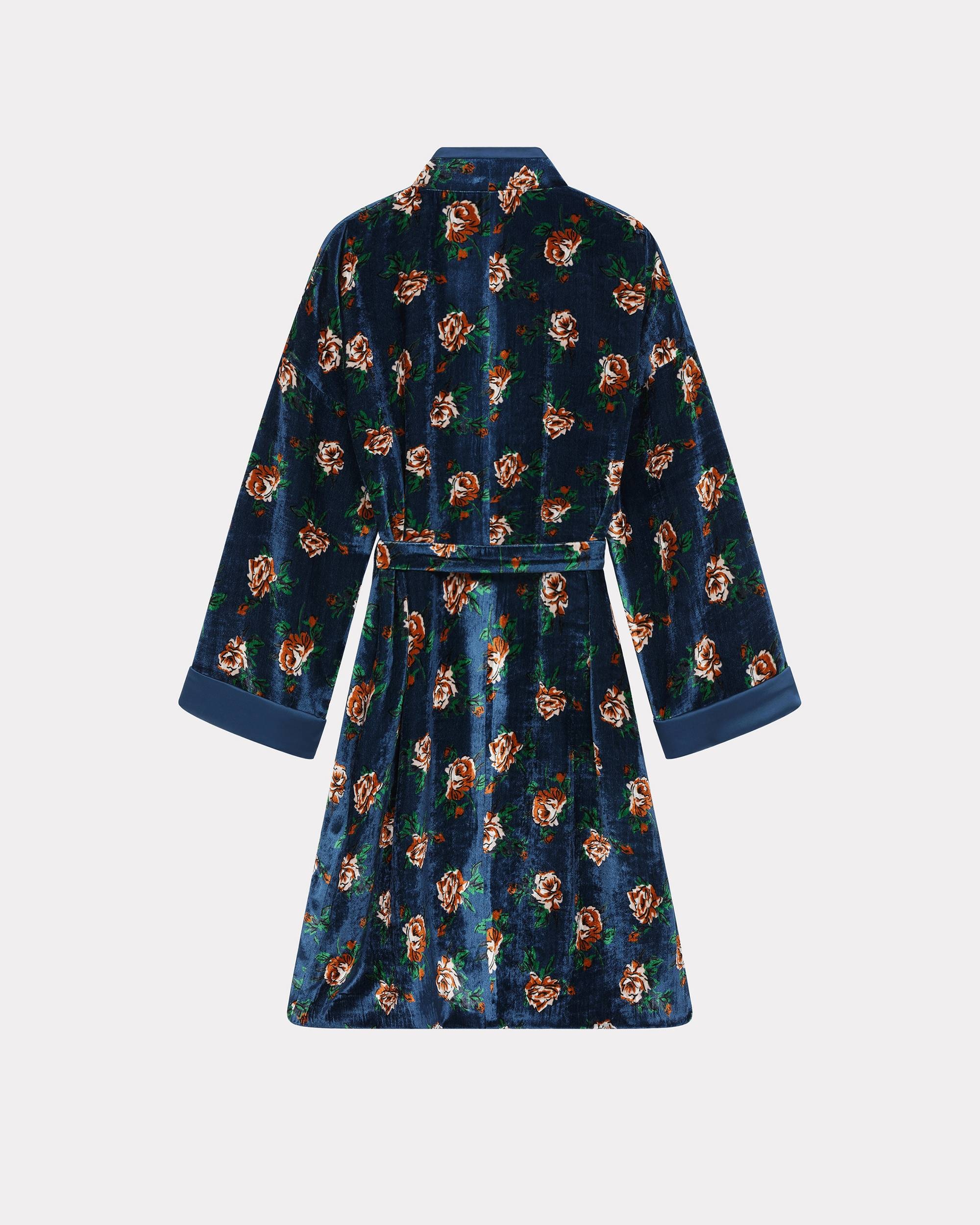 Authentic KENZO Mini Wave Dress ドレス Kenzo x H&M Frill Wide Patterned Folk Dress Blue Green Size