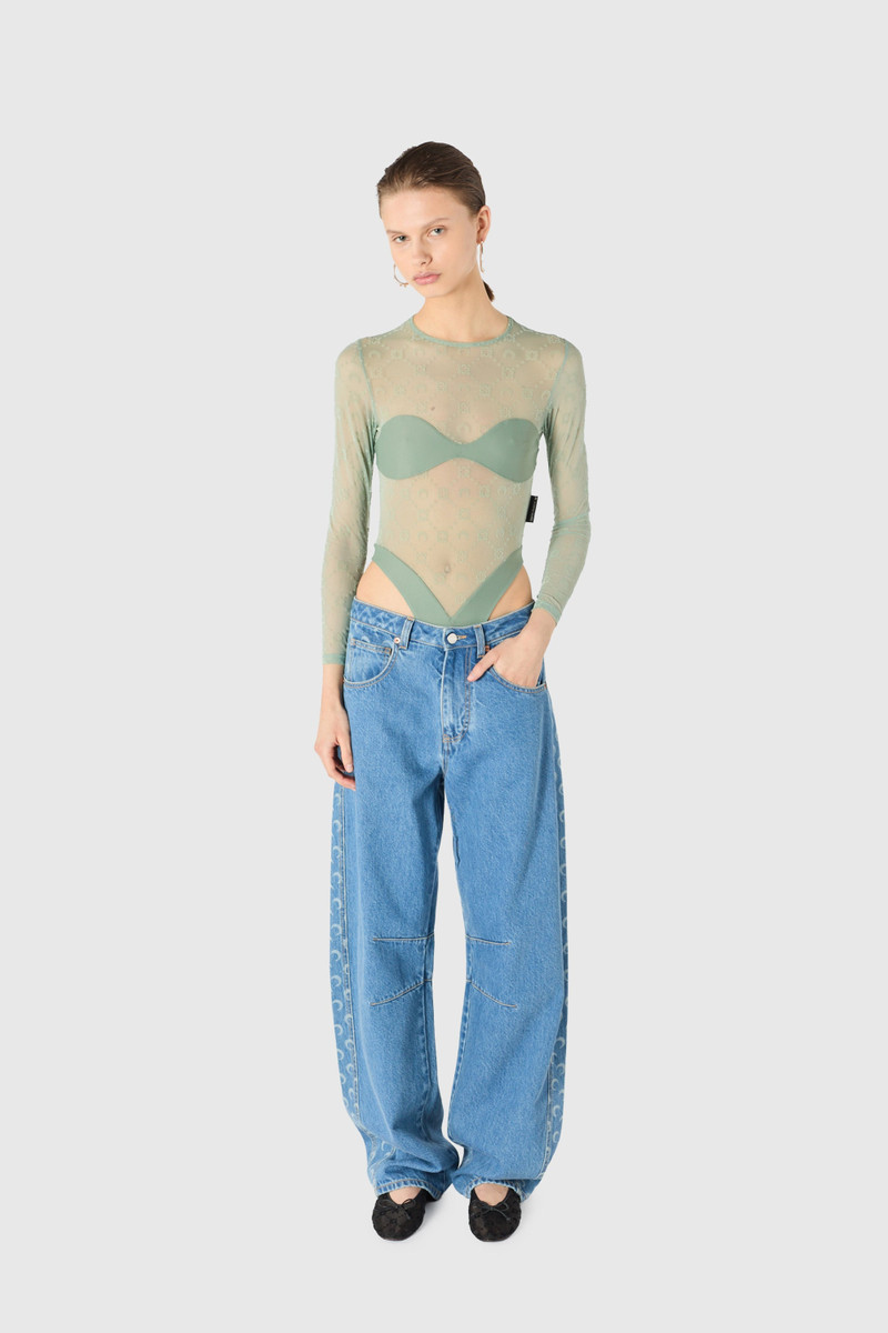Marine Serre Light blue denim barrel jeans organic cotton outlook
