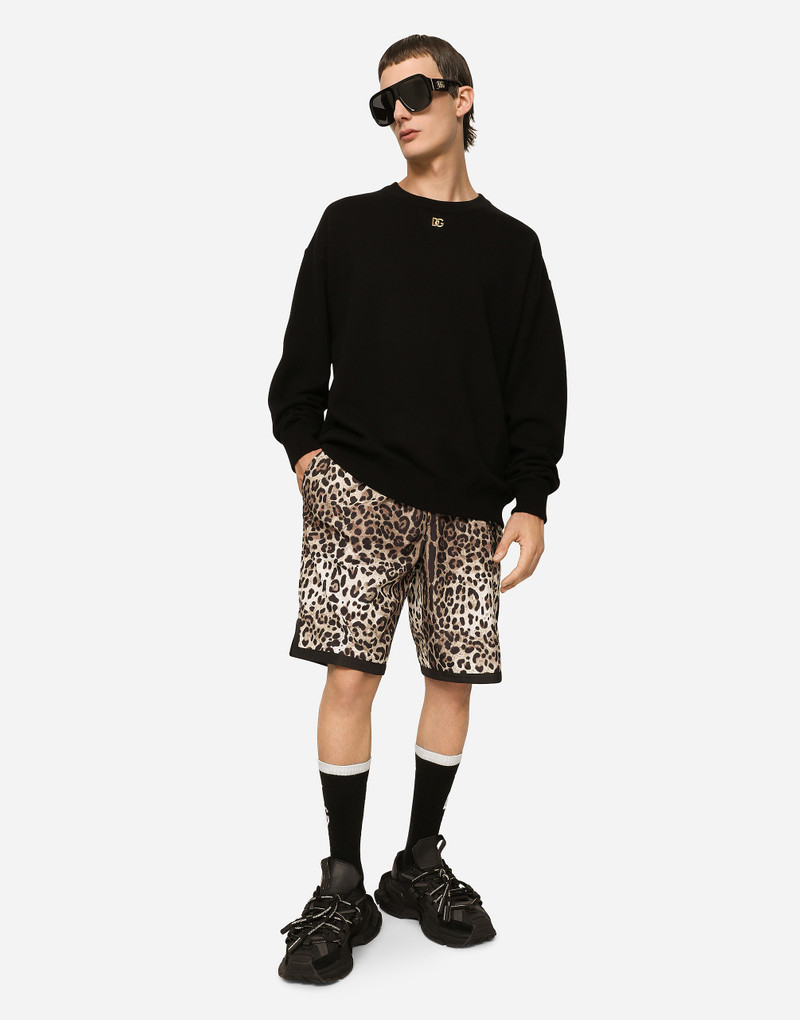 Dolce & Gabbana Cashmere round-neck sweater with DG logo outlook