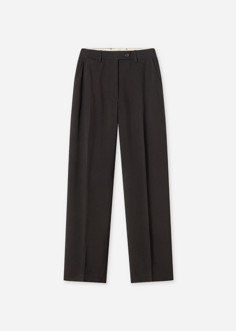 Tailored Straight-Leg Trouser in Viscose Twill 1
