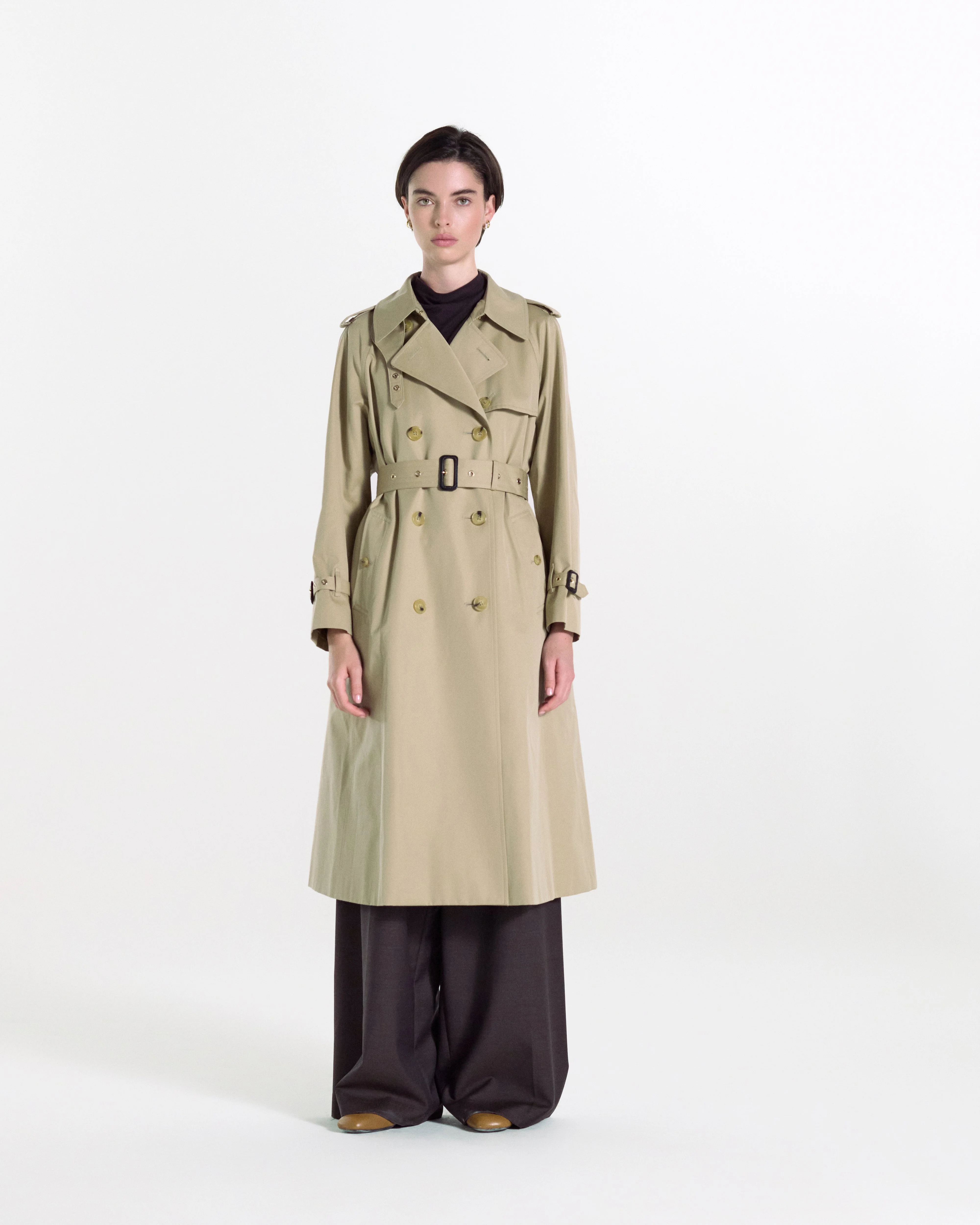 Forrest Gabardine Double Breasted Trench Coat - 1