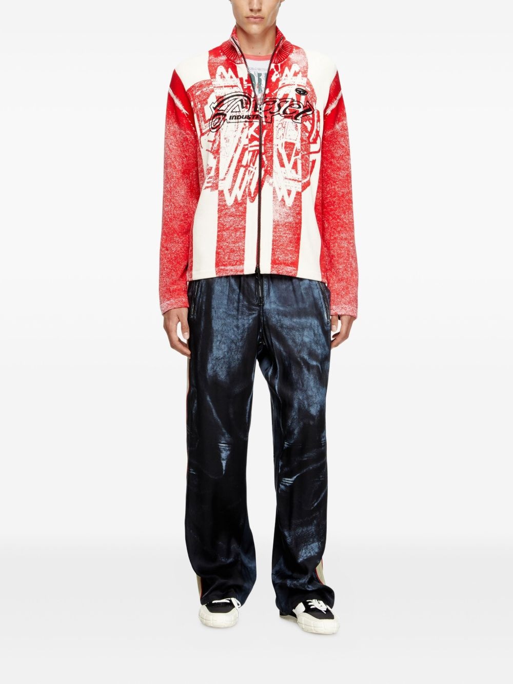 K-Oliba-Jkt graphic-print zip-fastening cardigan - 2
