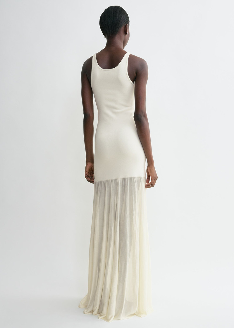 Evening tank dress macadamia 3