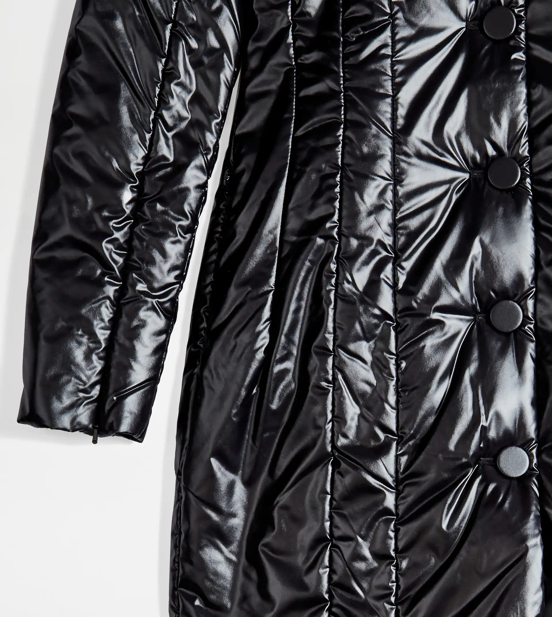 QUILTED COAT - BLACK - 3