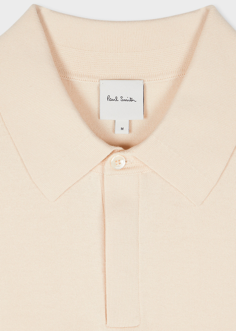 Paul Smith Ecru Organic Cotton Knitted Polo Shirt outlook