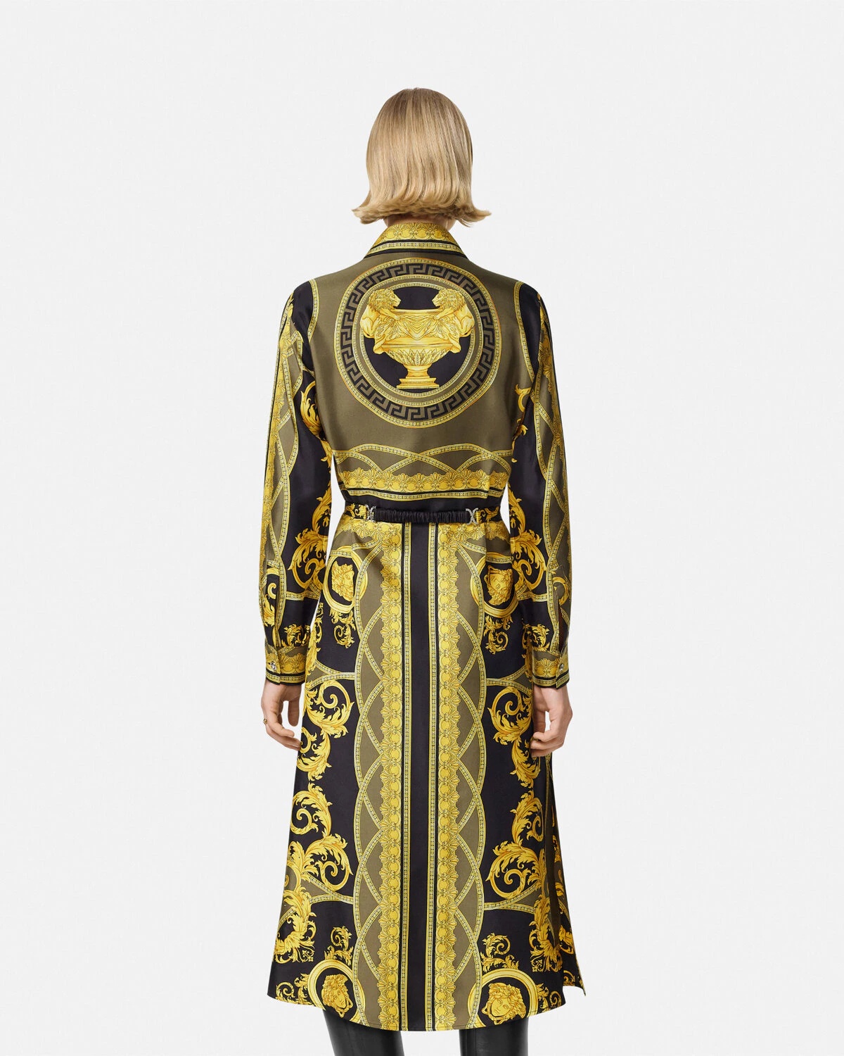 VERSACE La Coupe des Dieux Silk Midi Shirt Dress | REVERSIBLE