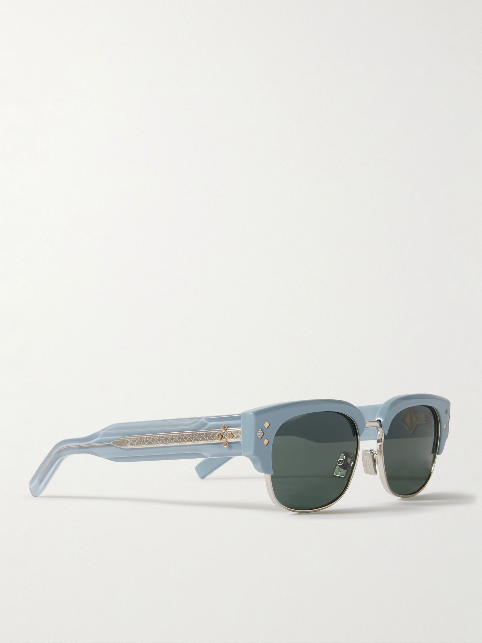 CD Diamond C1U D-Frame Acetate and Silver-Tone Sunglasses Blue - 3