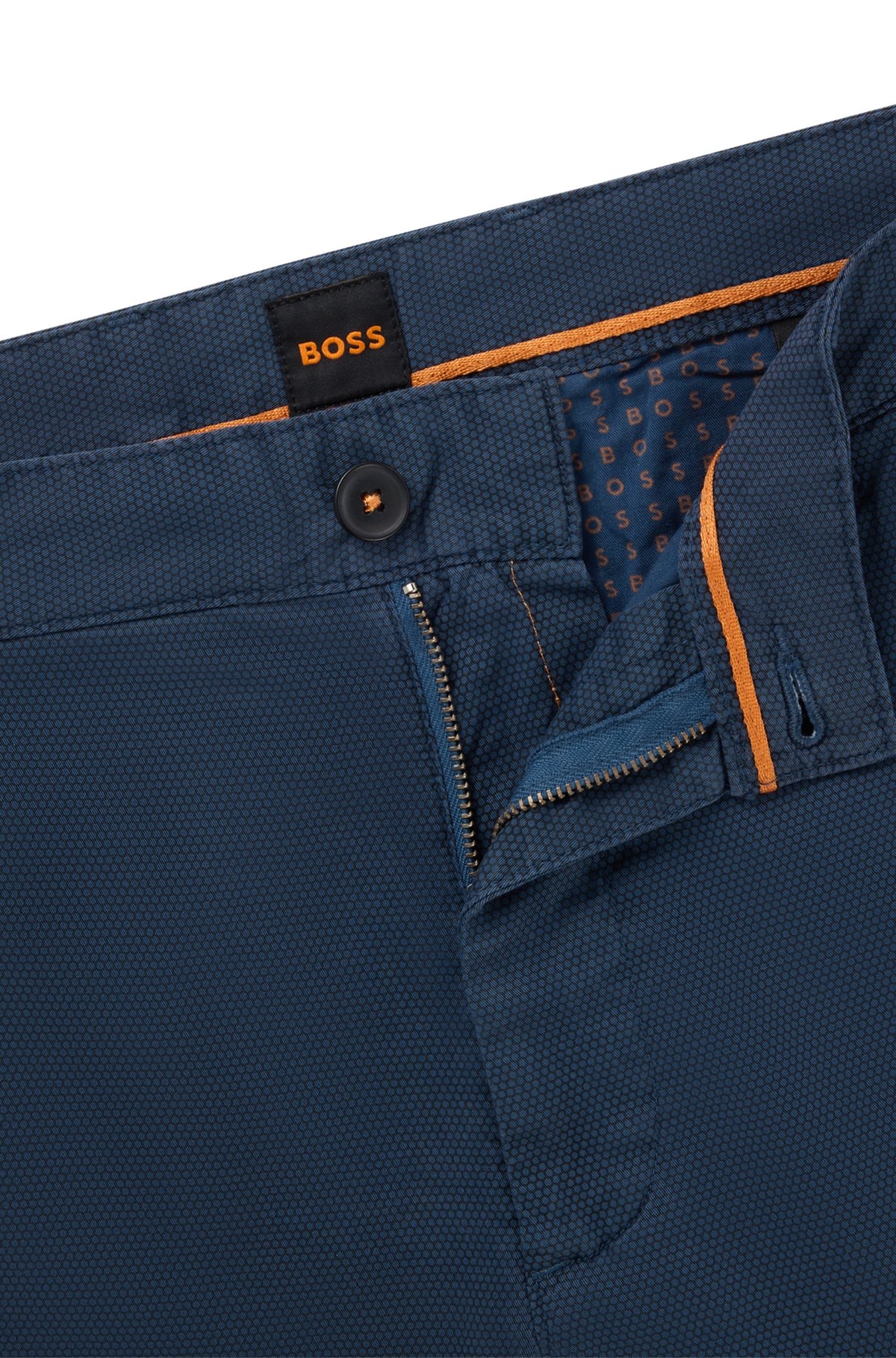 SLIM-FIT TROUSERS IN MICRO-PRINTED STRETCH COTTON - 6