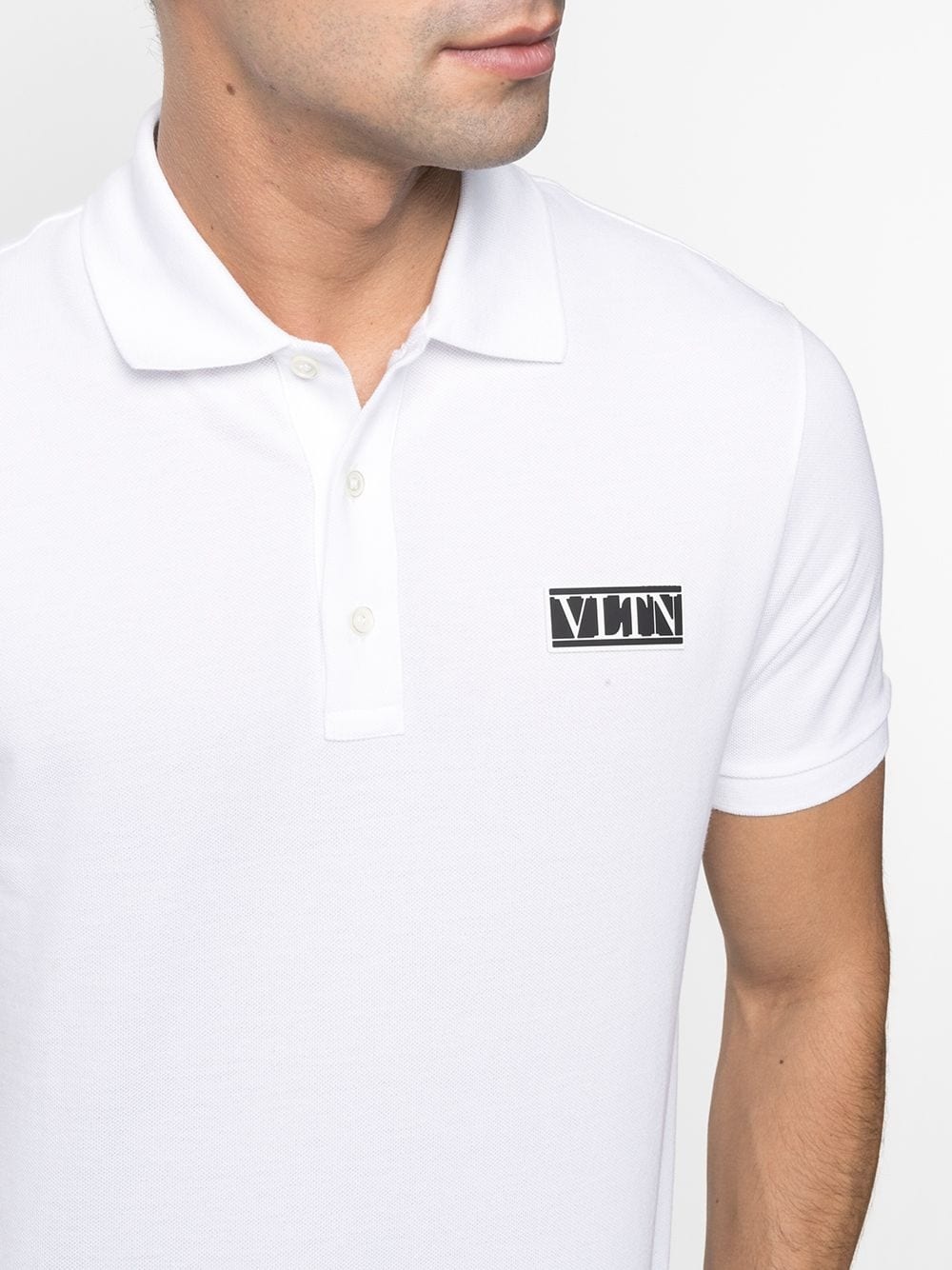 VLTN logo patch polo shirt - 5