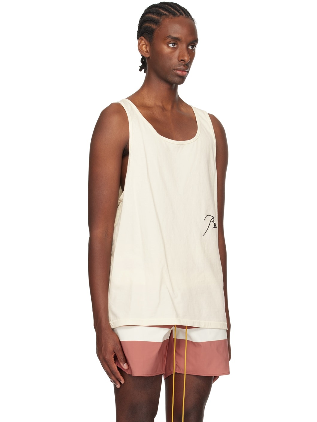 Off-White Embroidered Tank Top - 2