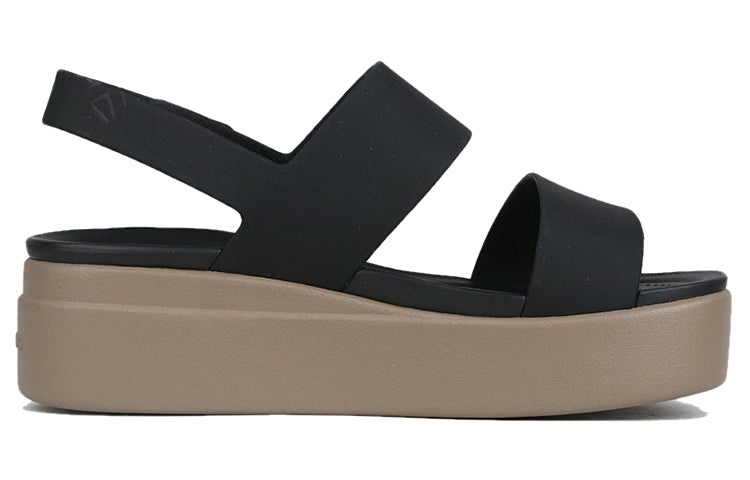 (WMNS) Crocs Brooklyn Thick Sole Black Sandals 'Black' 206453-07H - 3