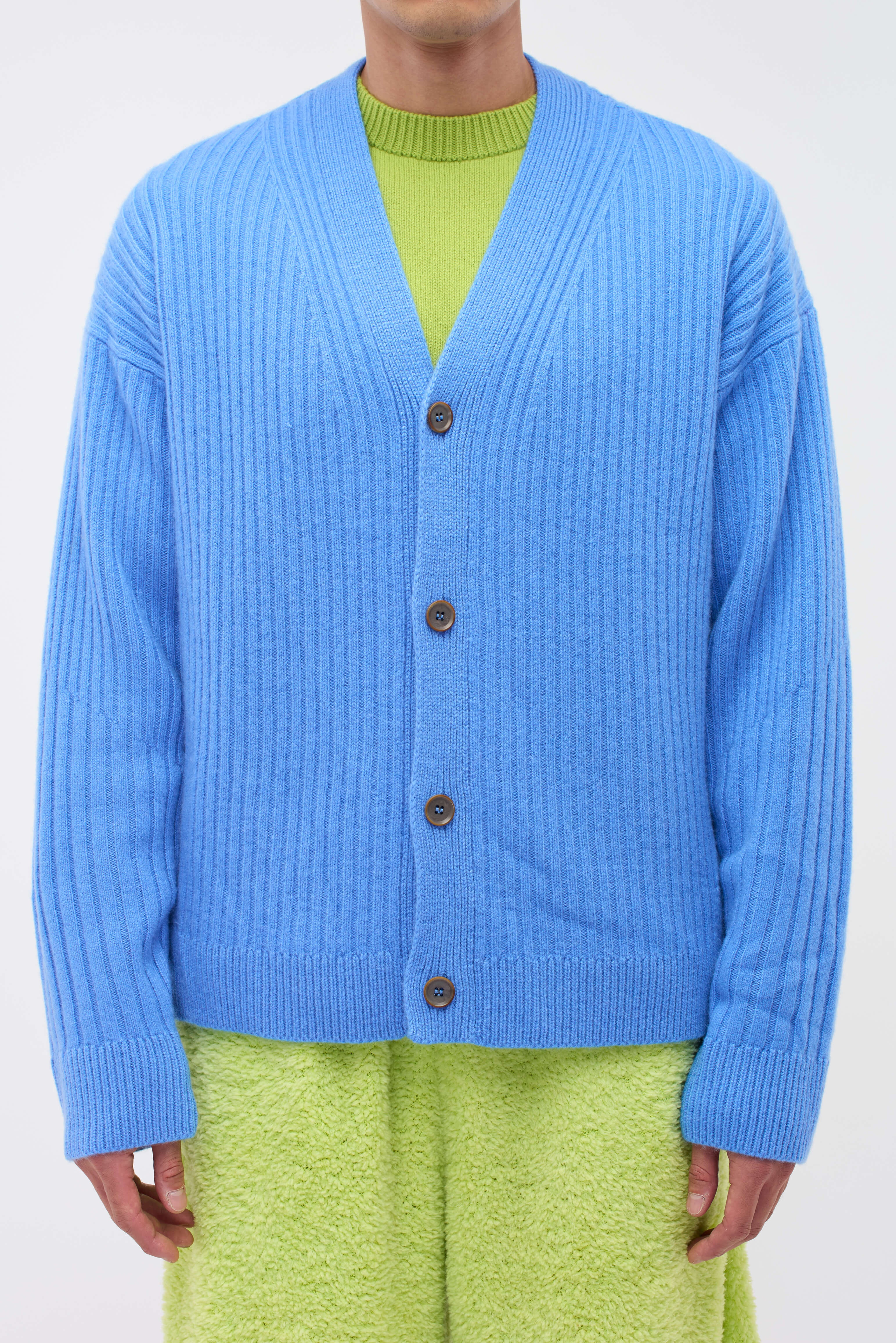 SPLICED RIB CARDIGAN - 4