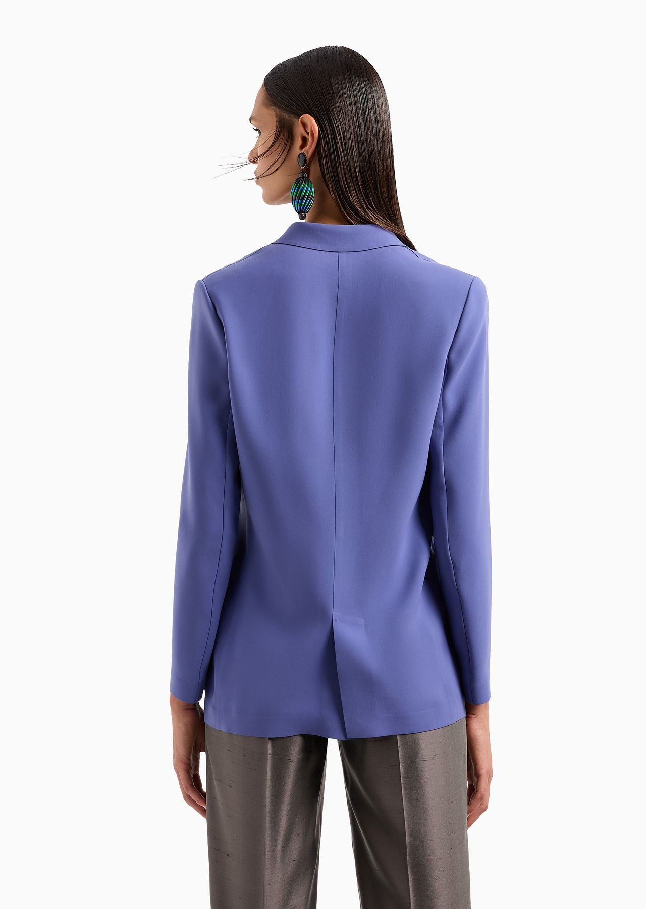 Double-breasted jacket in technical cady - 3