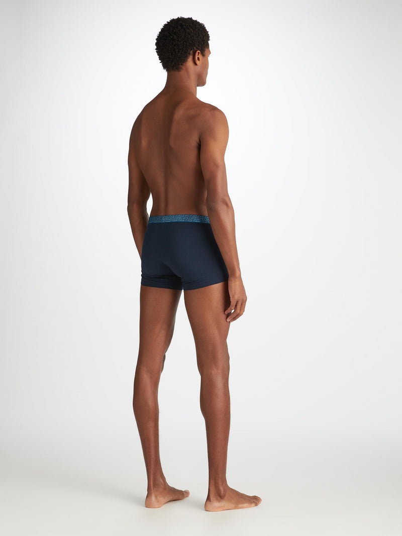 Men's Boxer Briefs Band 63 Pima Cotton Stretch Navy - 4