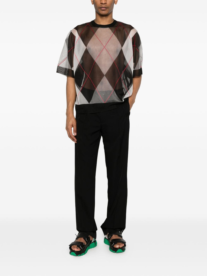 Kolor argyle oversized T-shirt outlook