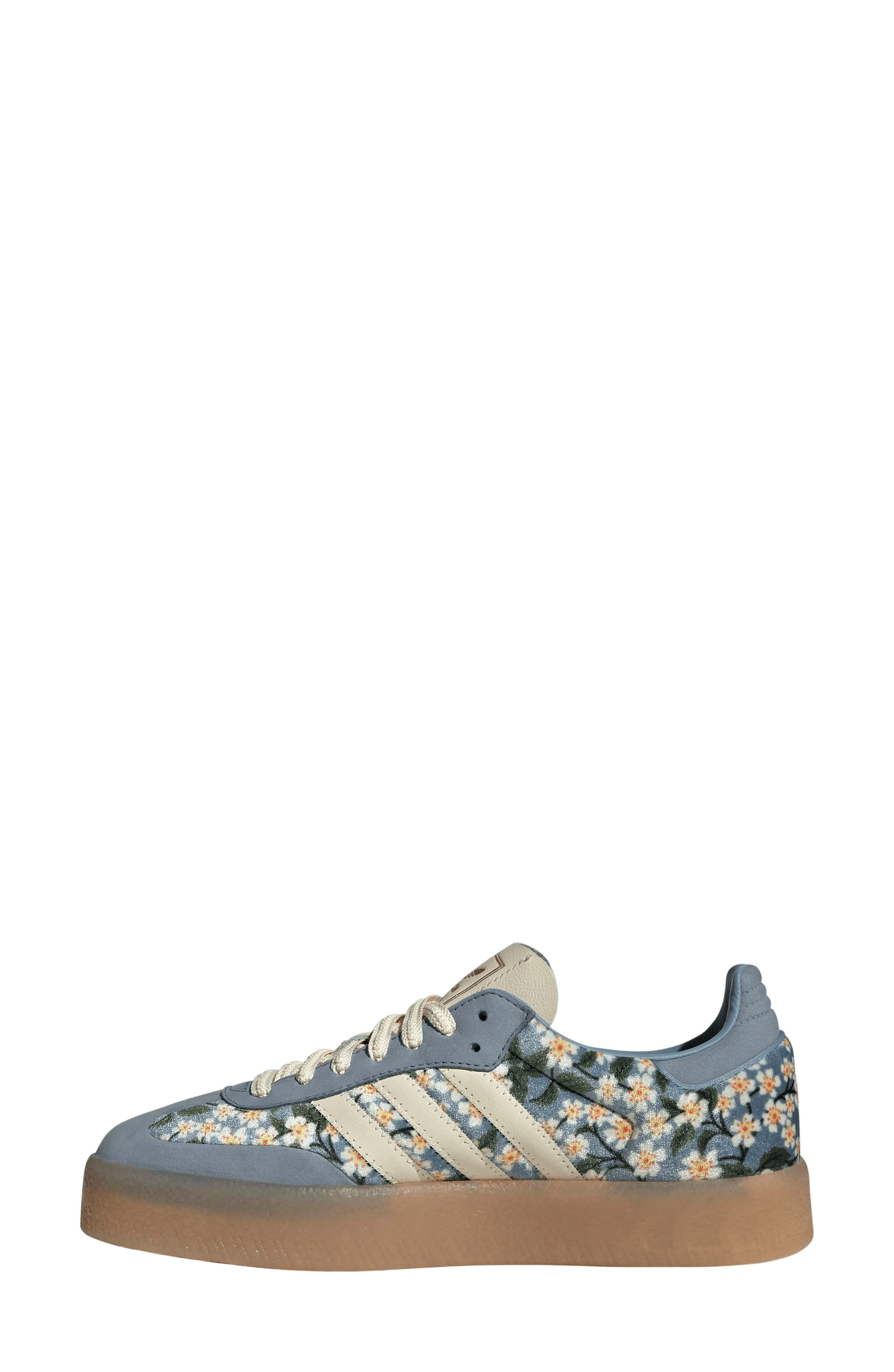 adidas x Liberty London Sambae Sneaker in Blue/Cream White/Metallic at Nordstrom - 6