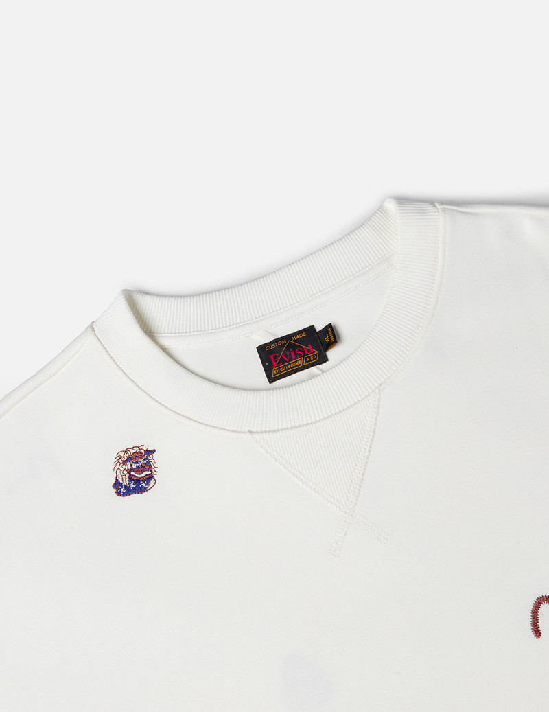 Allover Multi Logos Embroidery Relax Fit Sweatshirt 8