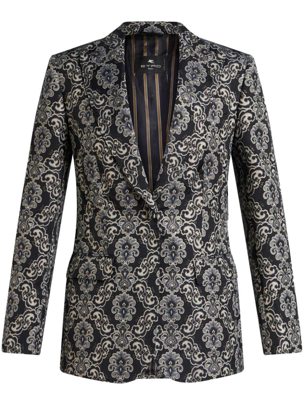 graphic-jacquard blazer - 1