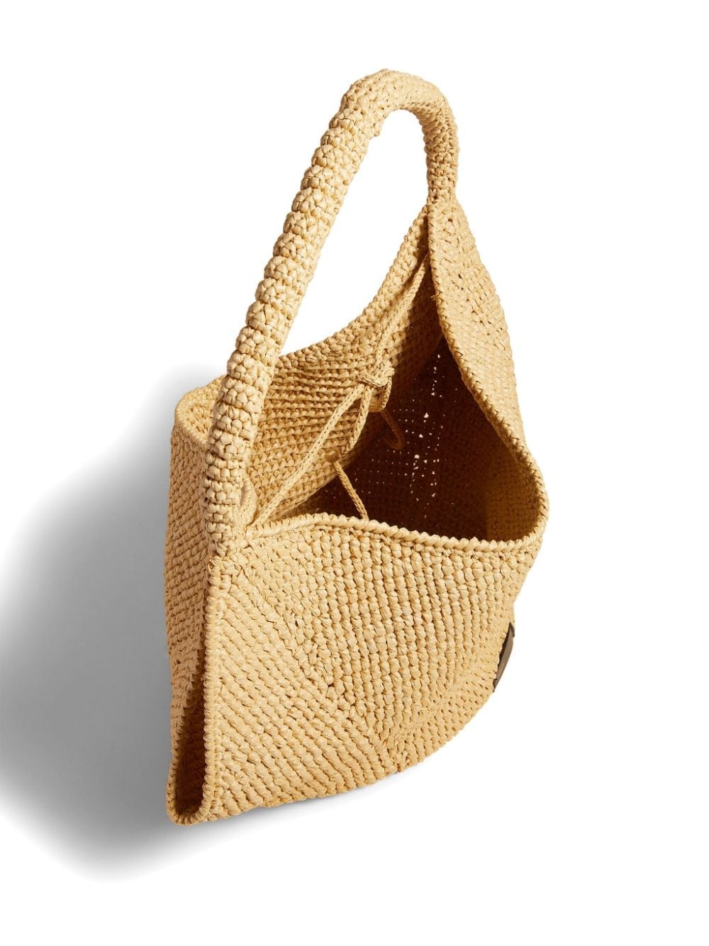 medium Lotus raffia tote bag - 4