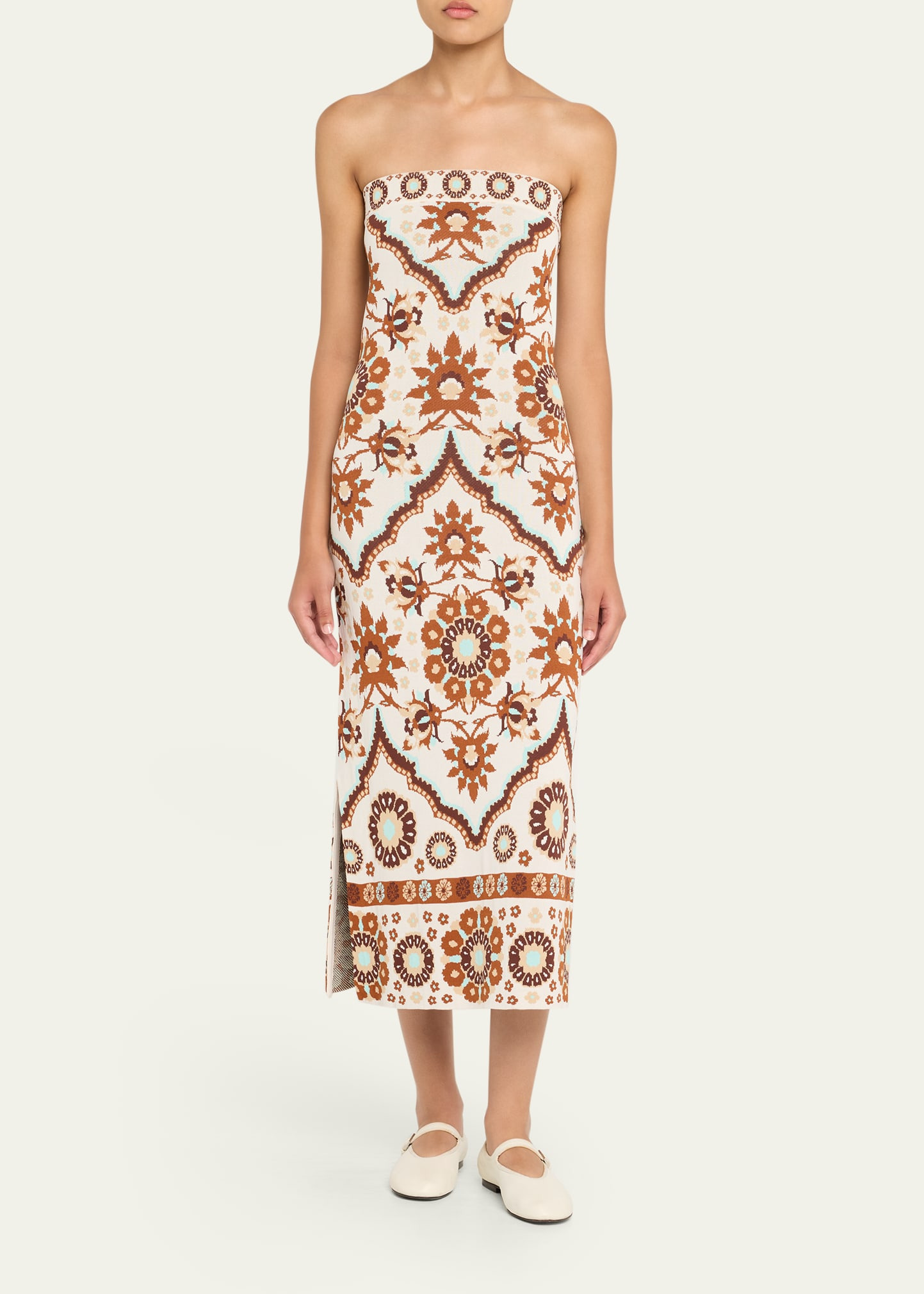 Rome Strapless Knit Midi Dress - 2