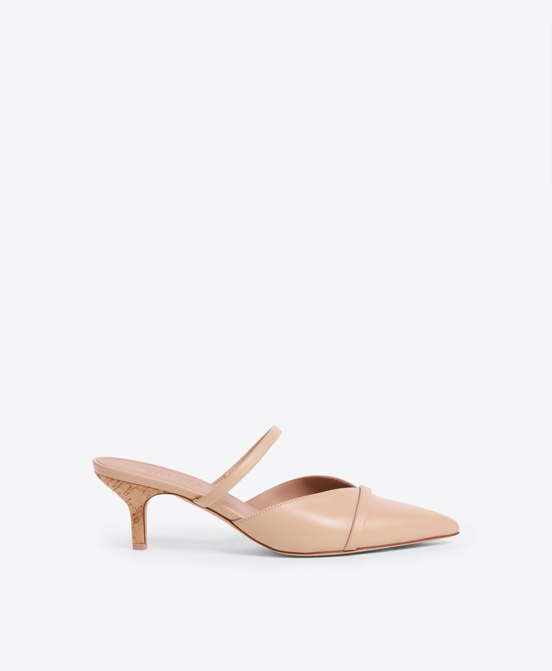 Frankie 45 Buff Leather Kitten Heels 1