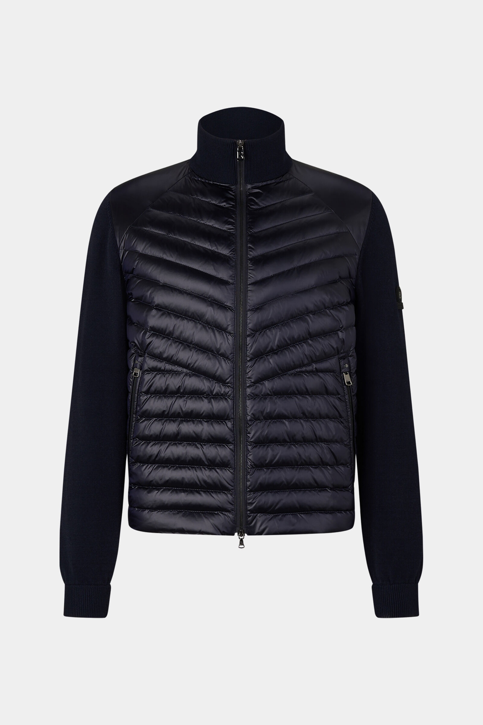 Alexio Down knit jacket in Navy blue - 1