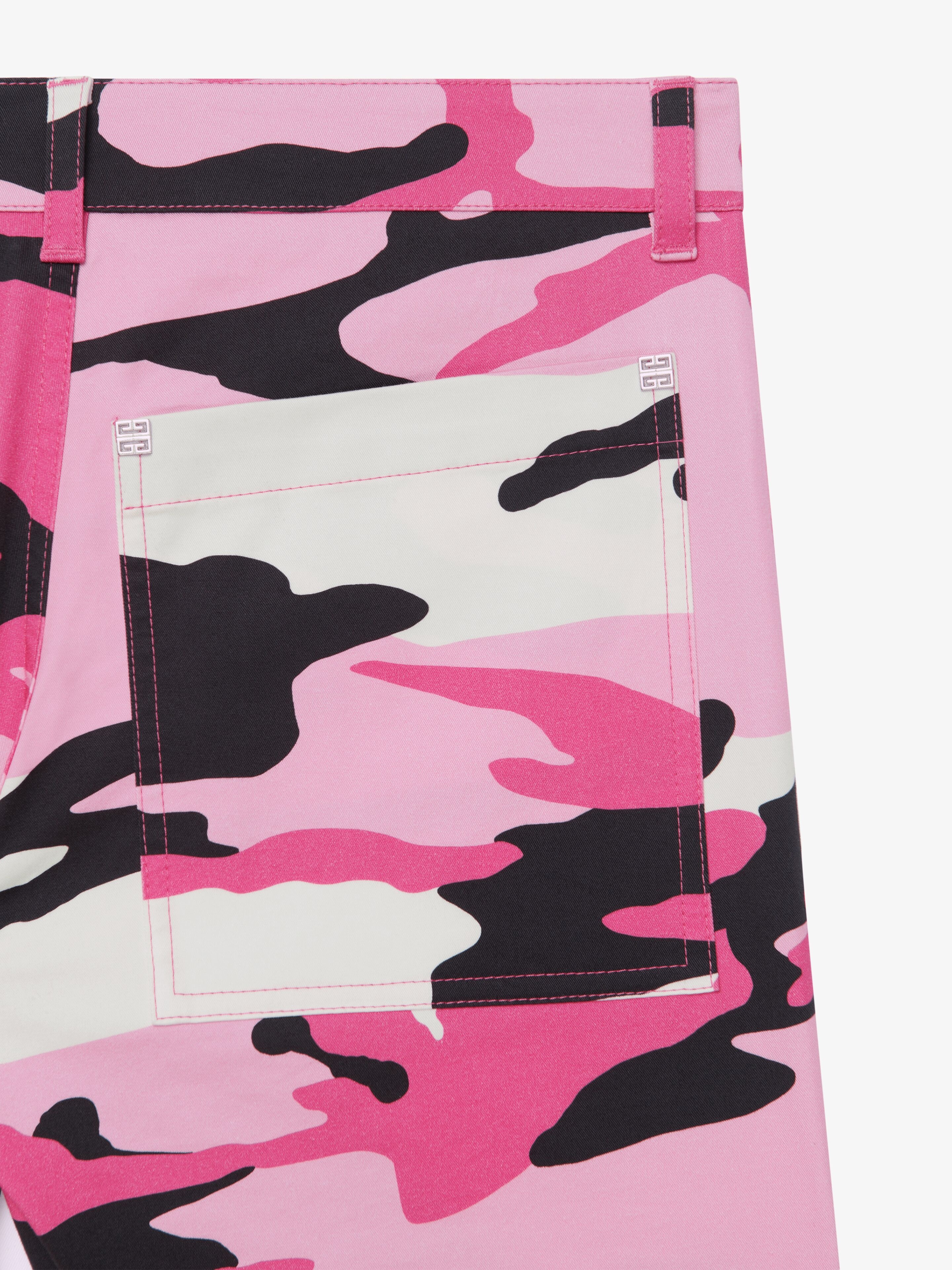 SKINNY CAMO PANTS IN COTTON WITH MULTI ZIPPERS - 6