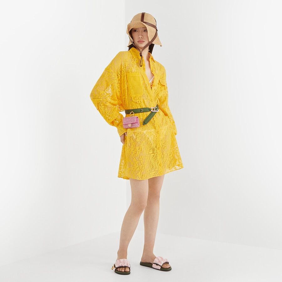 Yellow lace dress - 4