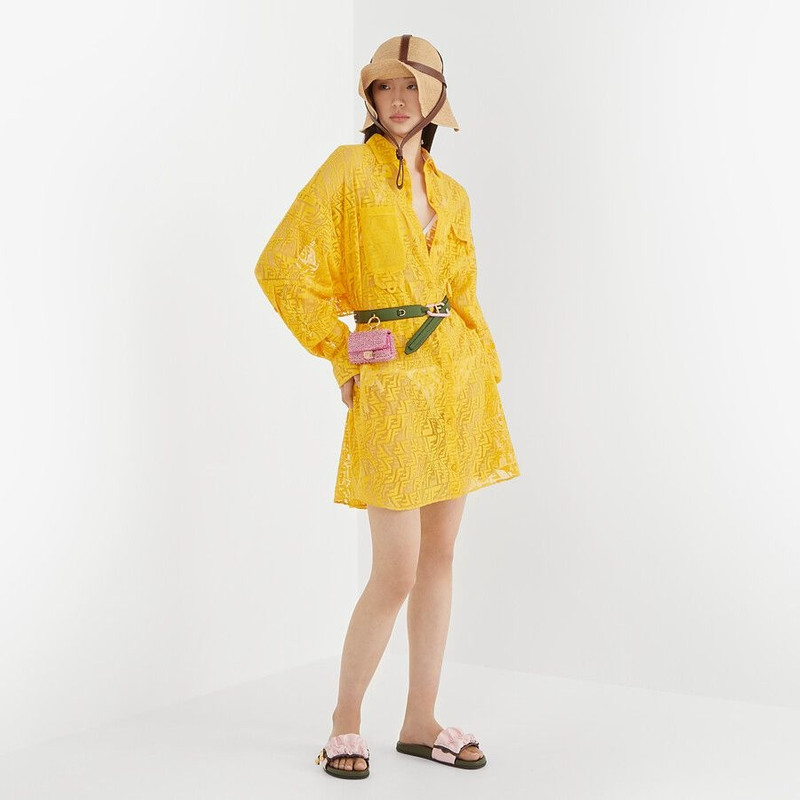 Yellow lace dress 4
