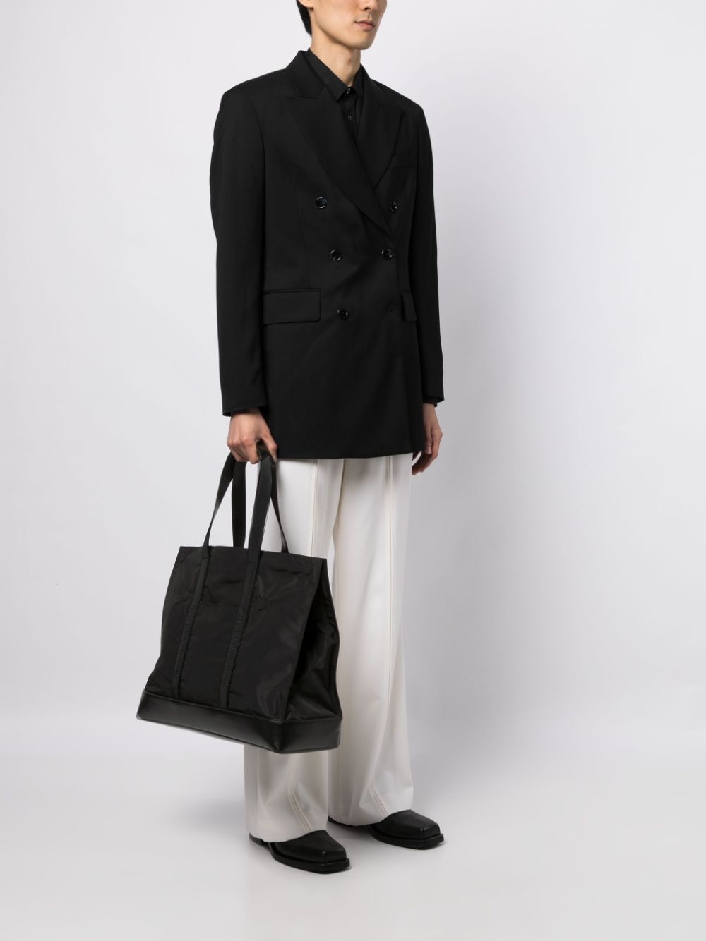 debossed-logo tote bag - 2