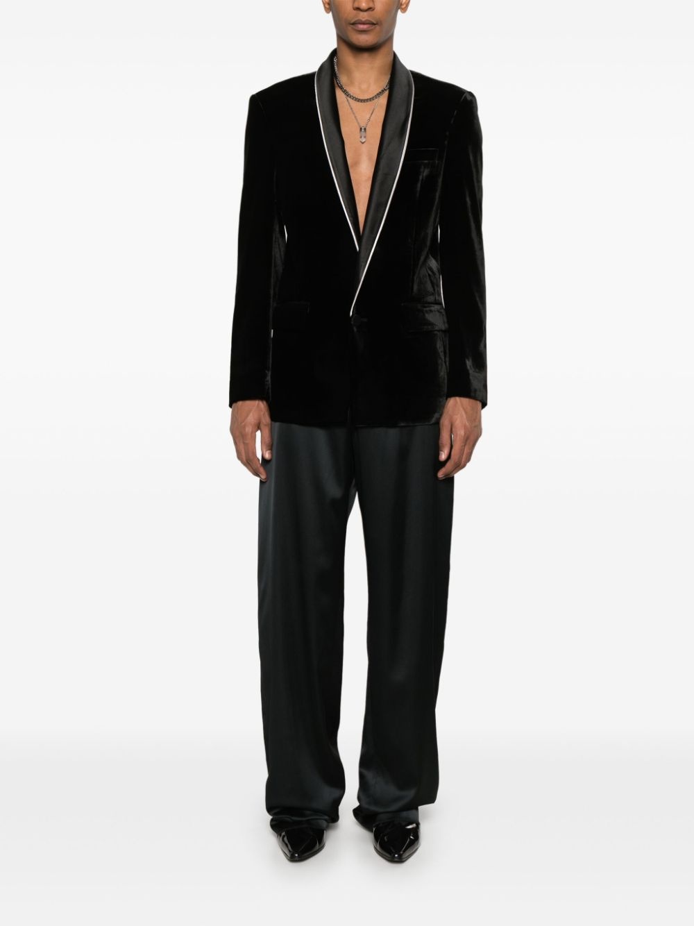 shawl-lapels blazer - 2