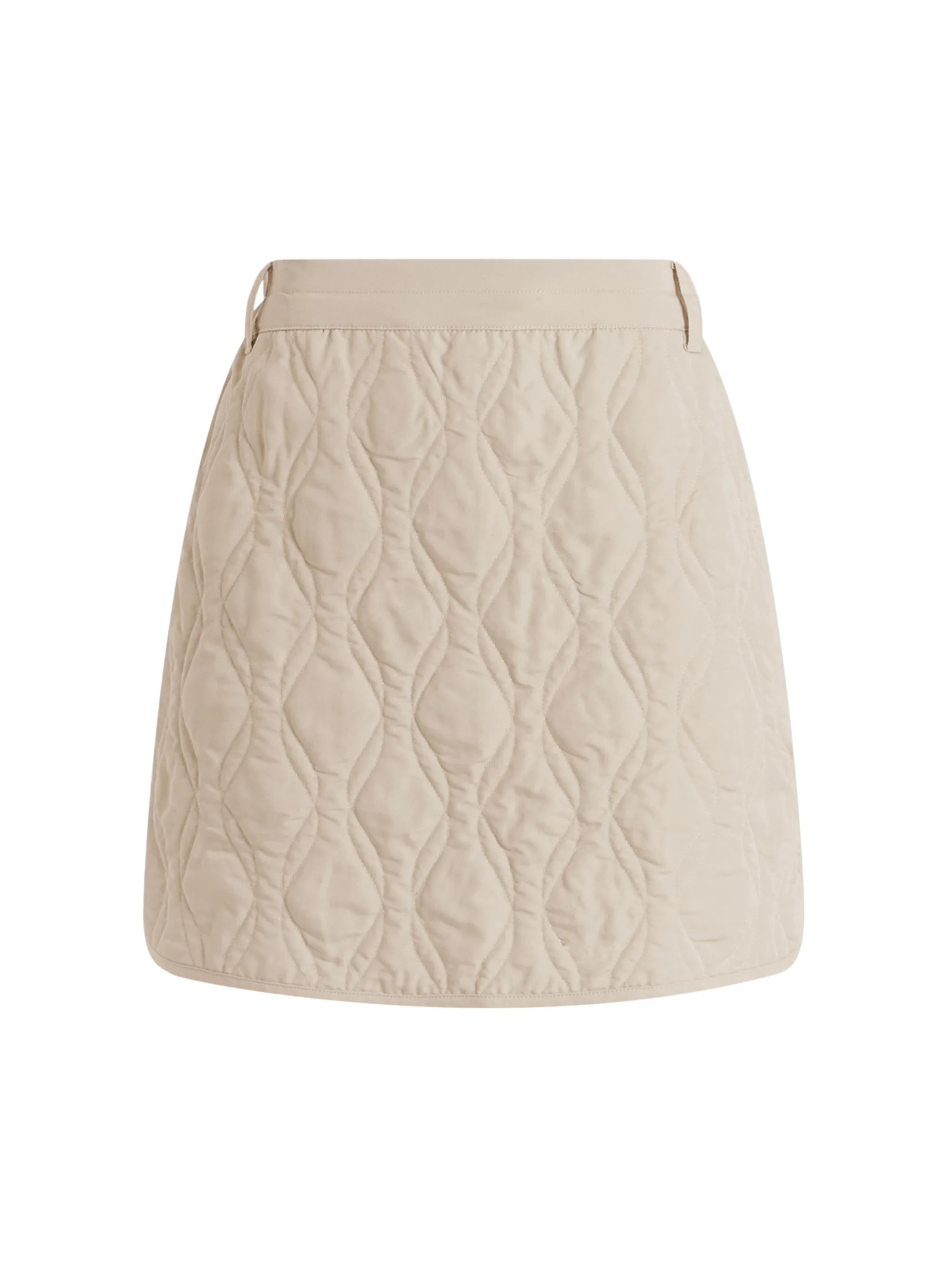 Women's Florin Quilted Miniskirt - Oat Milk - 1