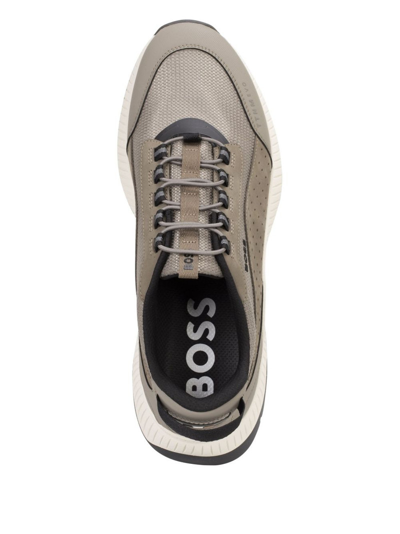 perforated lace-up sneakers 3