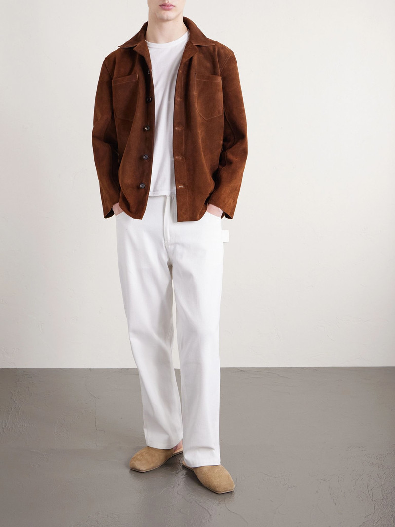 BODE Suede Overshirt Brown outlook