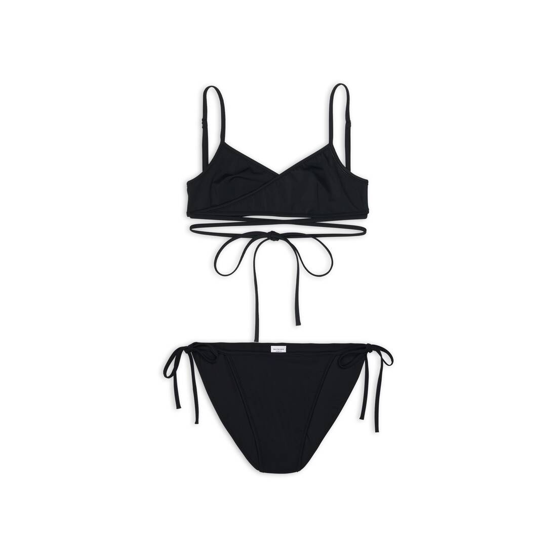 Women's Wrap Bikini Set in Black - 1