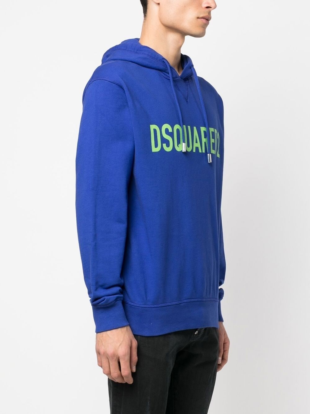 logo-print cotton hoodie - 3