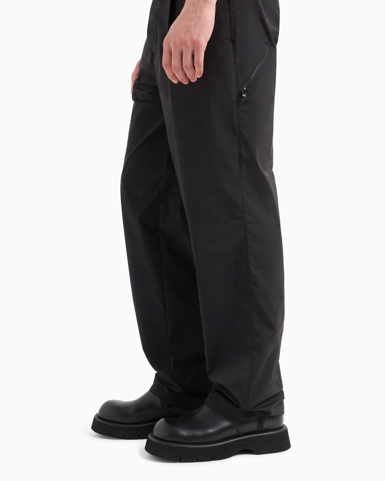 TECHNICAL FABRIC TROUSERS WITH ZIP POCKET - 5