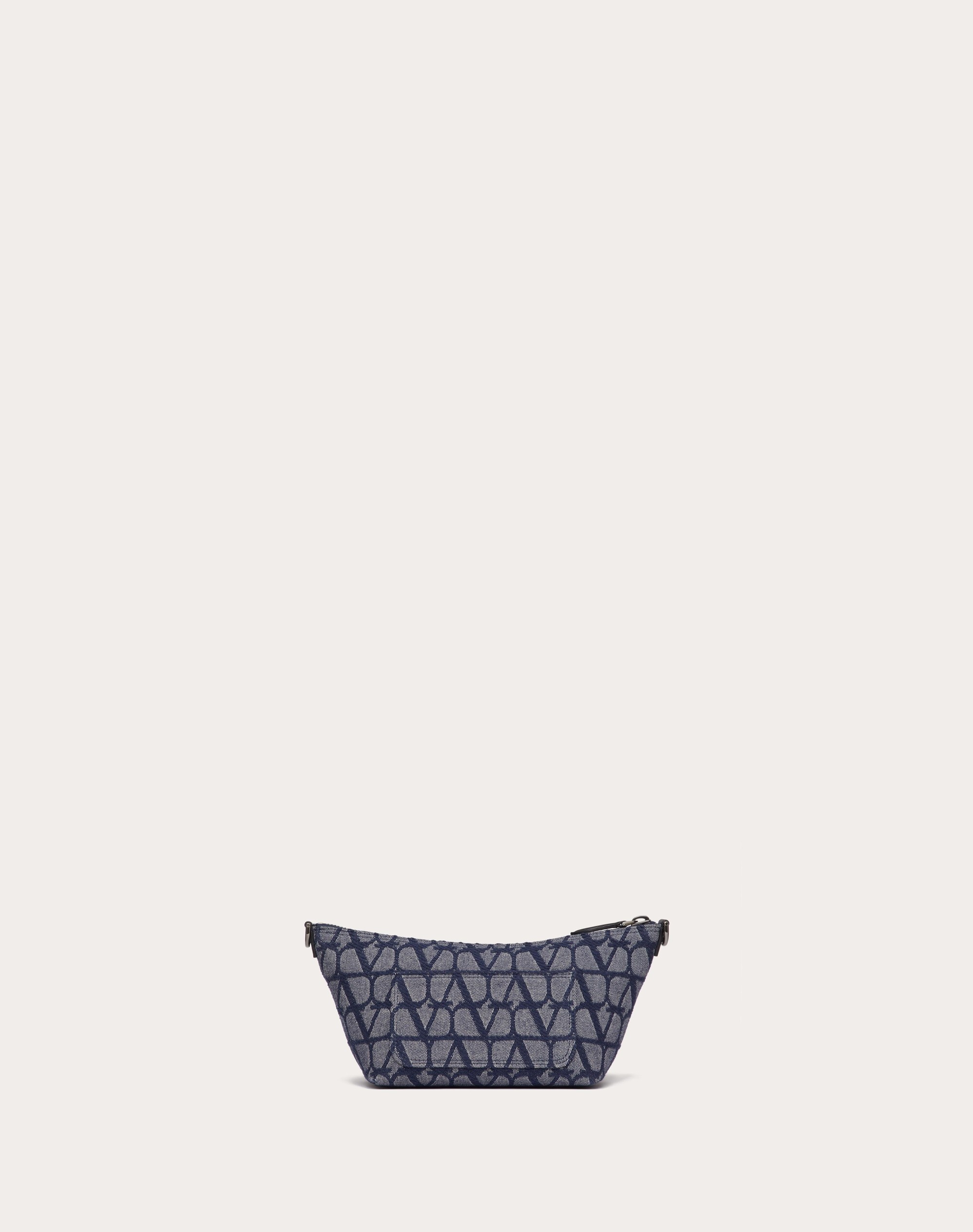 DENIM-EFFECT TOILE ICONOGRAPHE JACQUARD FABRIC CROSSBODY BAG - 4