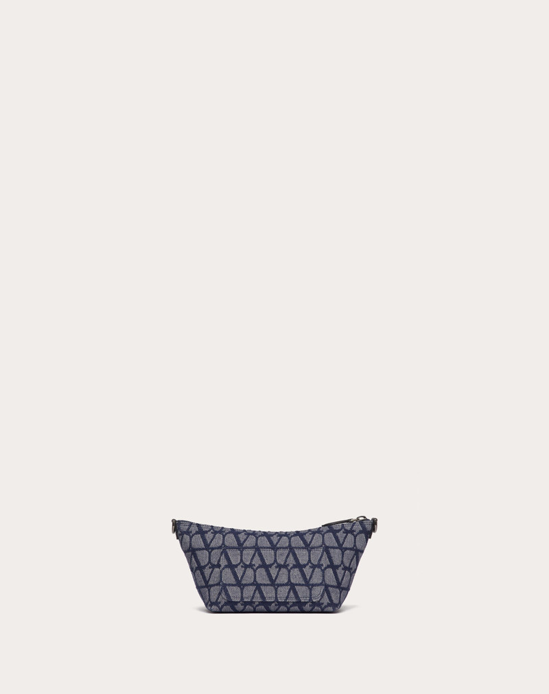 DENIM-EFFECT TOILE ICONOGRAPHE JACQUARD FABRIC CROSSBODY BAG 4