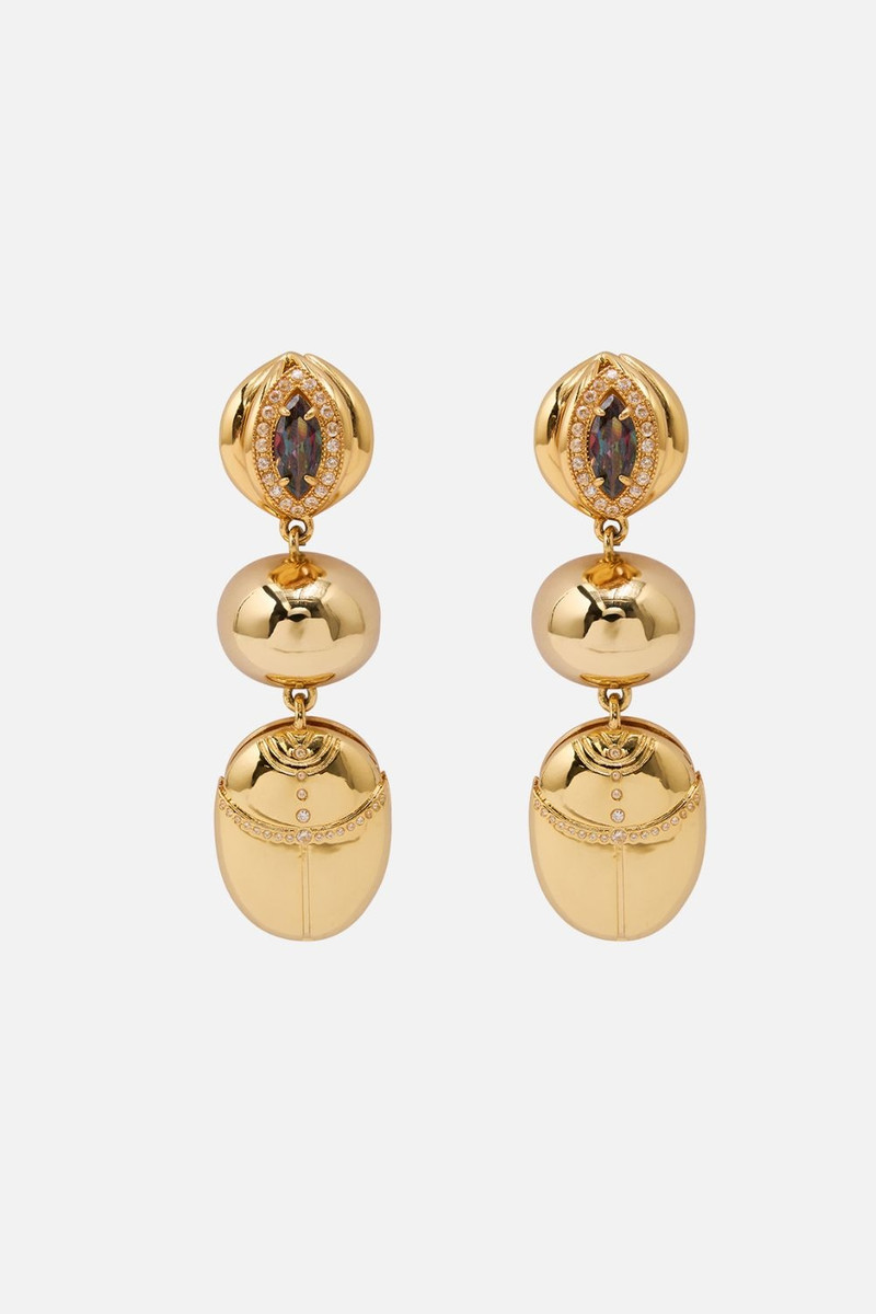 COSMIC CARTOUCHE SCARAB EARRINGS 3