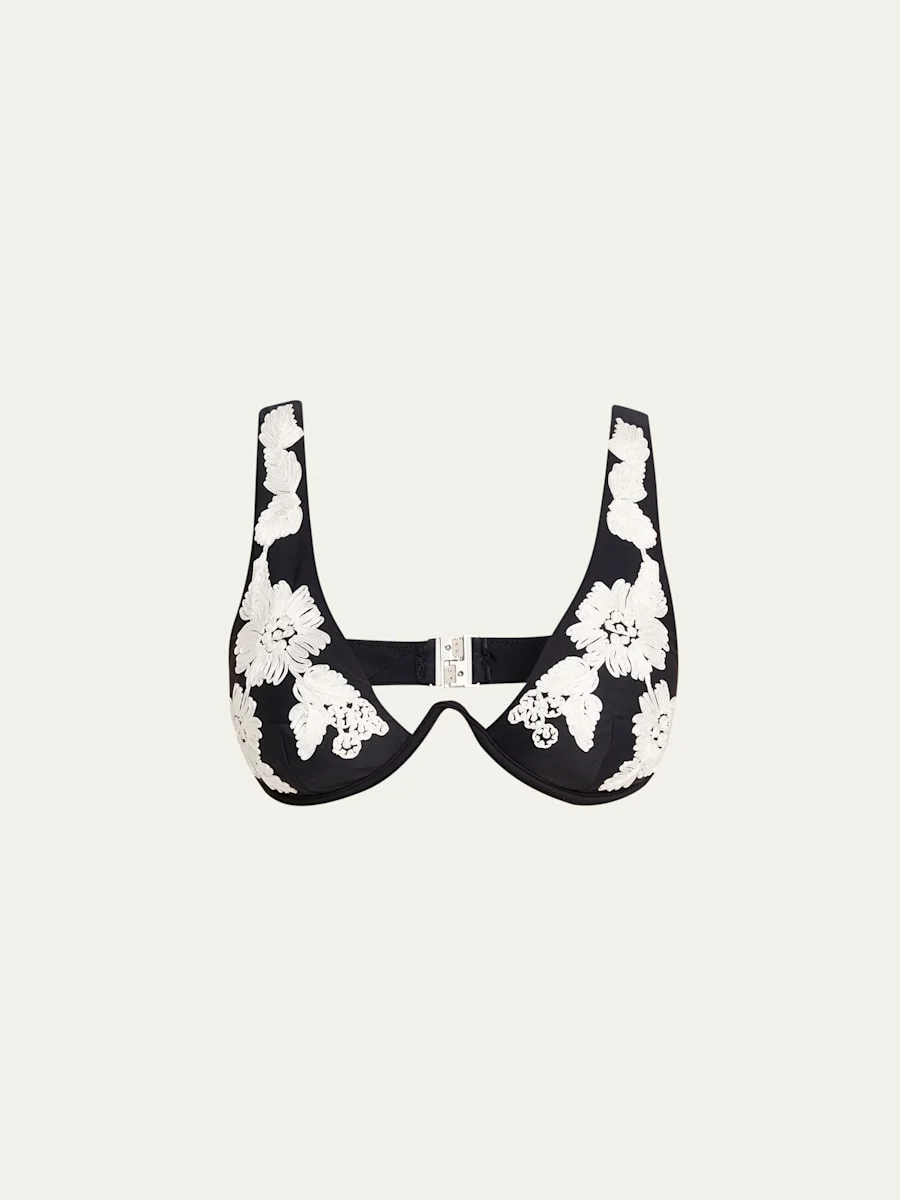 Rosie Floral Underwire Bikini Top - 1
